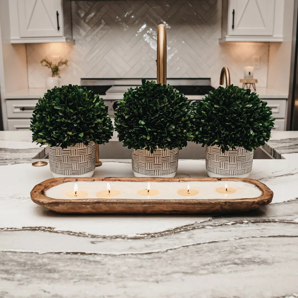 5-Wick Dough Bowl Soy Candle - Costa Del Ahazar